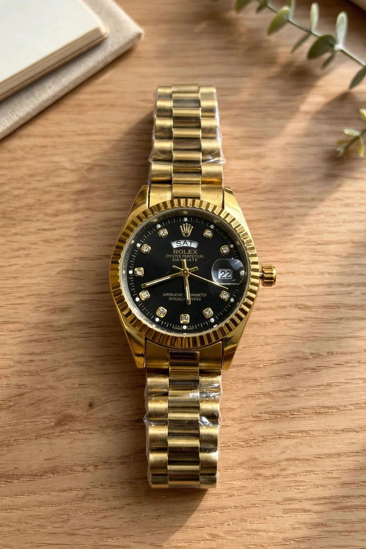 Black Dial Watch | Stainless Steel
