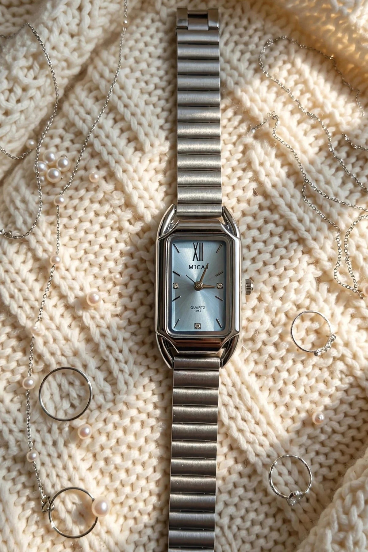 MICAI Women's Ice Blue Dial Quartz Watch