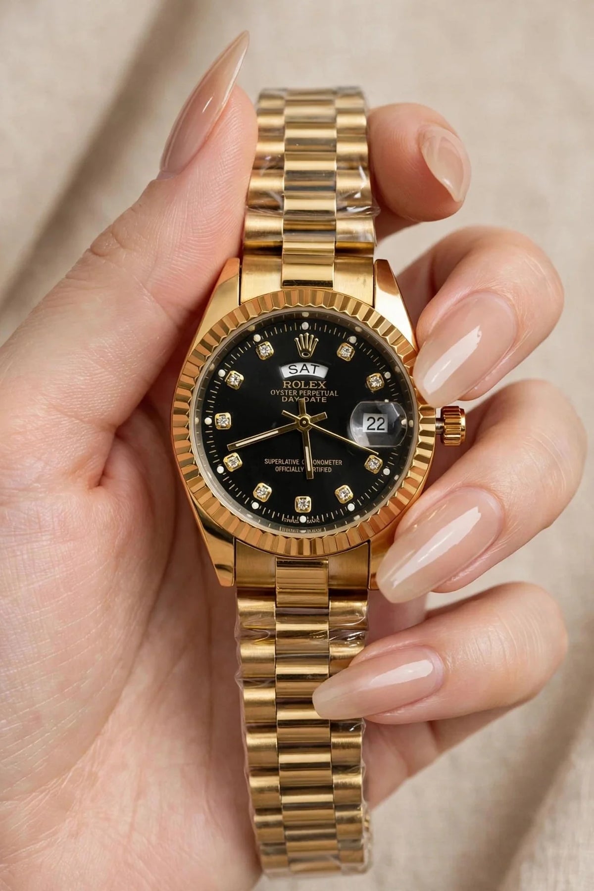 Black Dial Watch | Stainless Steel