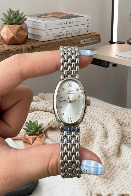 Elegance Oval Dial Watch ll Tone