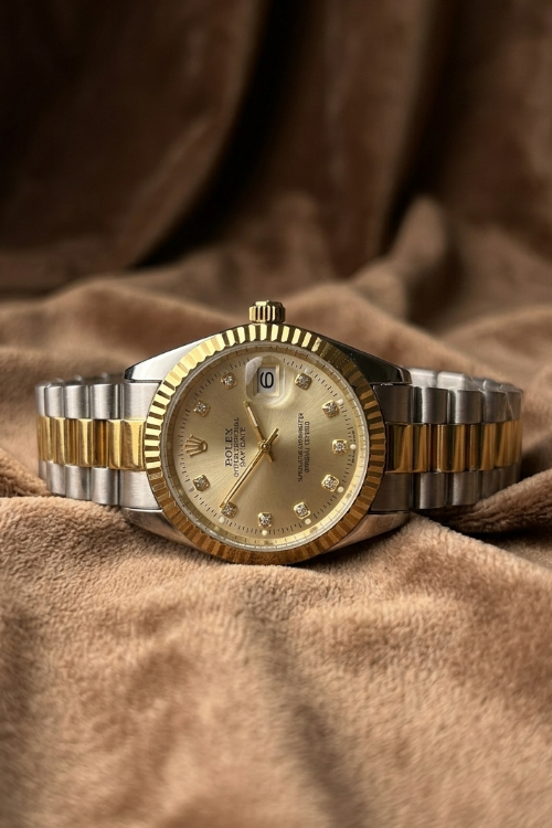 Golden Dial Watch | Stainless Steel