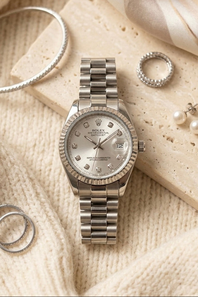 White Dial Watch | Stainless Steel