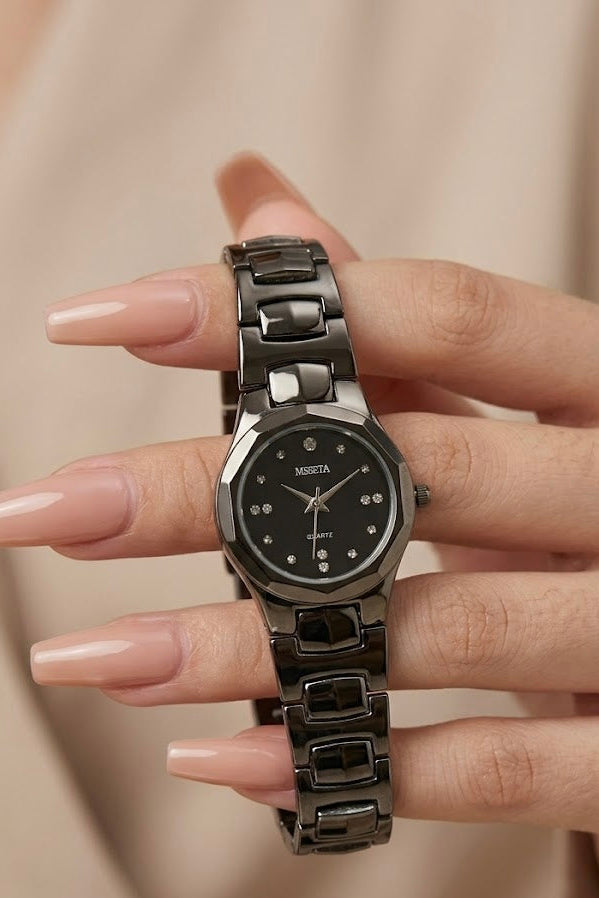 MISBETA Women's Black Quartz Watch