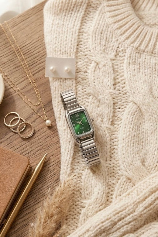 MICAI Women's Green Dial Quartz Watch