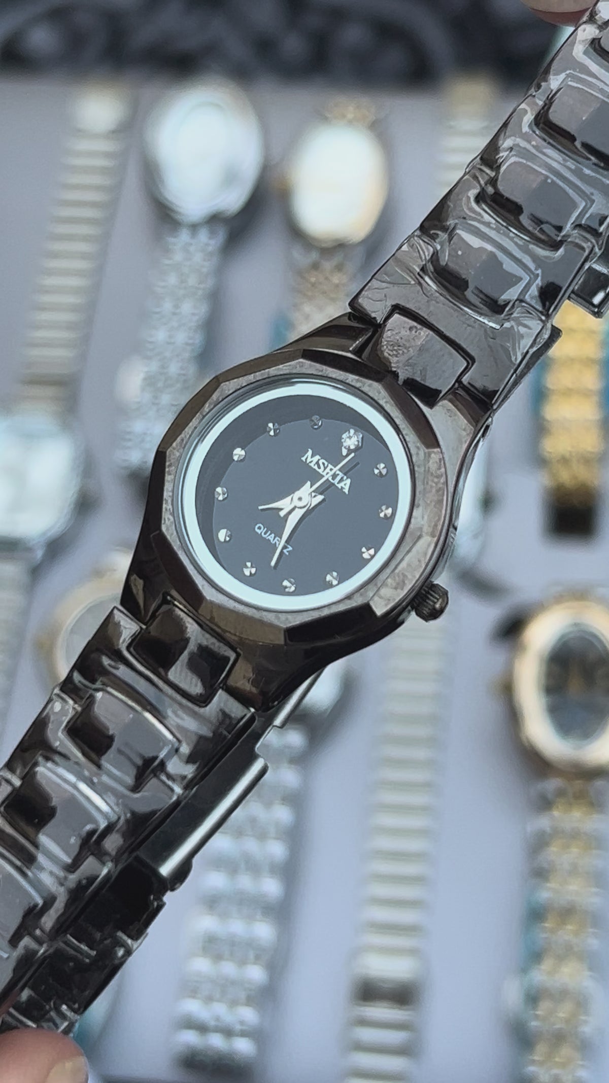 MISBETA Women's Black Quartz Watch